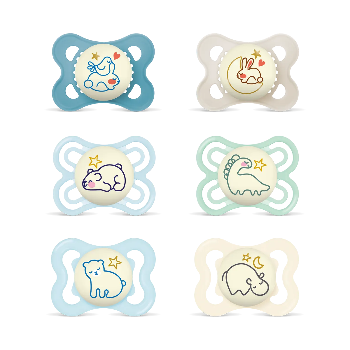 MAM Night Soother Set 2-6m Blue