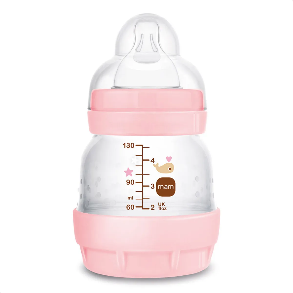 MAMADEIRA MAM EASY START 130ML - EMBALAGEM UNITARIA ROSA