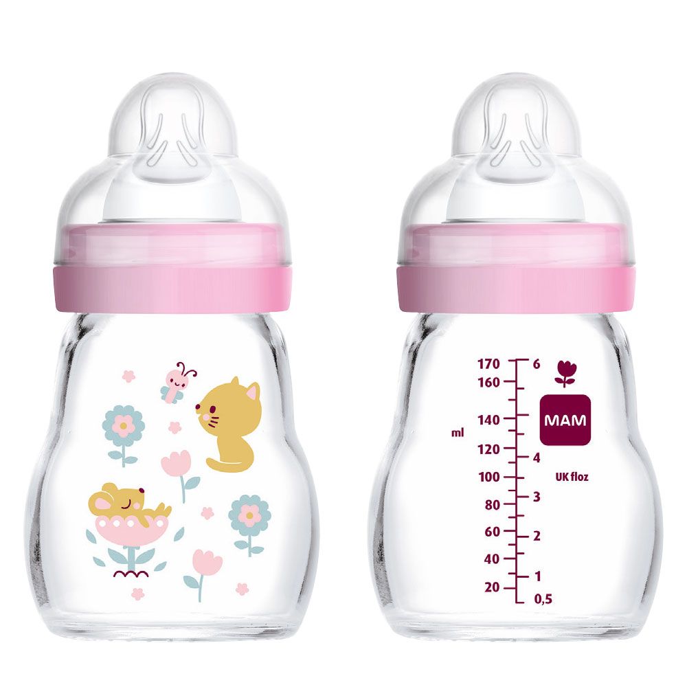 Feel Good 170ml Organic Garden - Glass Baby Bottle