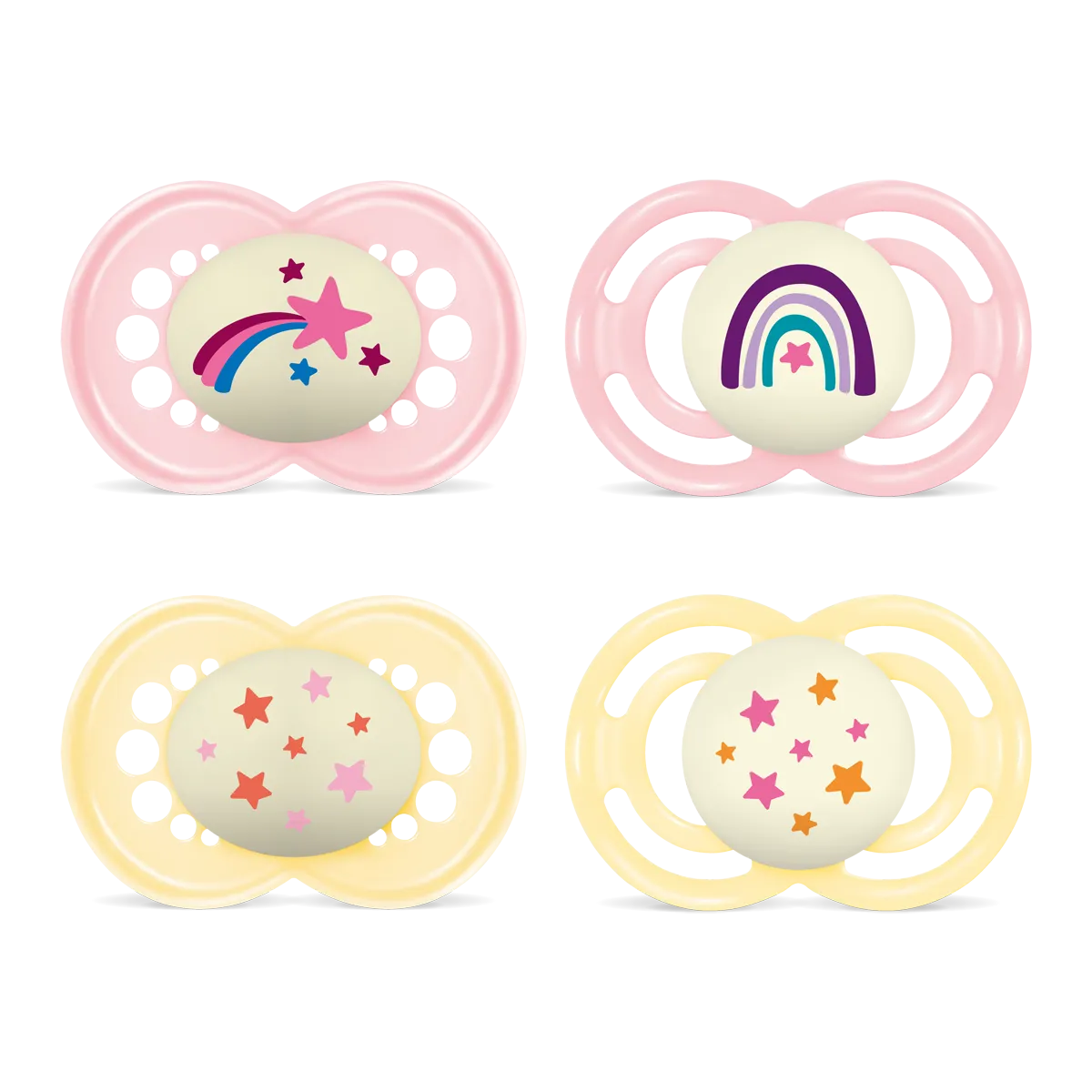 MAM Night Soother Set 16+m Astro Pink