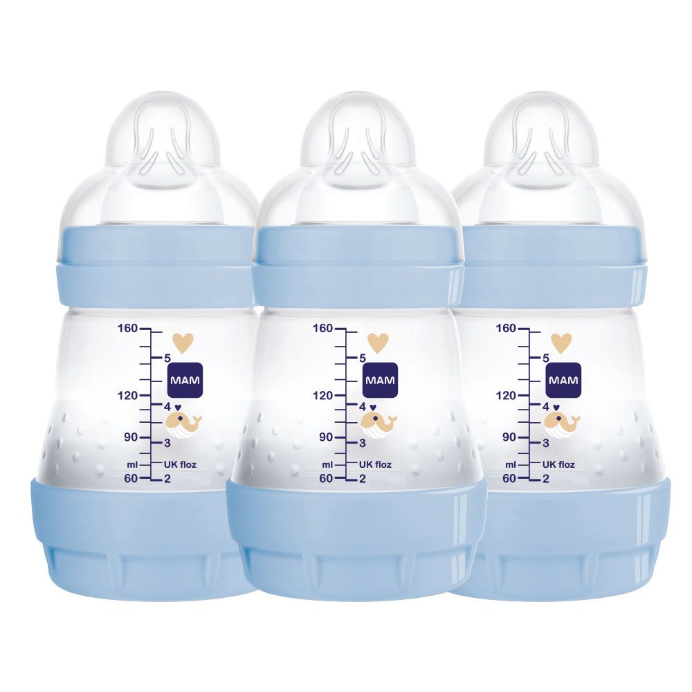 MAM Easy Start™ Anti-Colic 160ml Baby Bottle 0+ months, pack of 3
