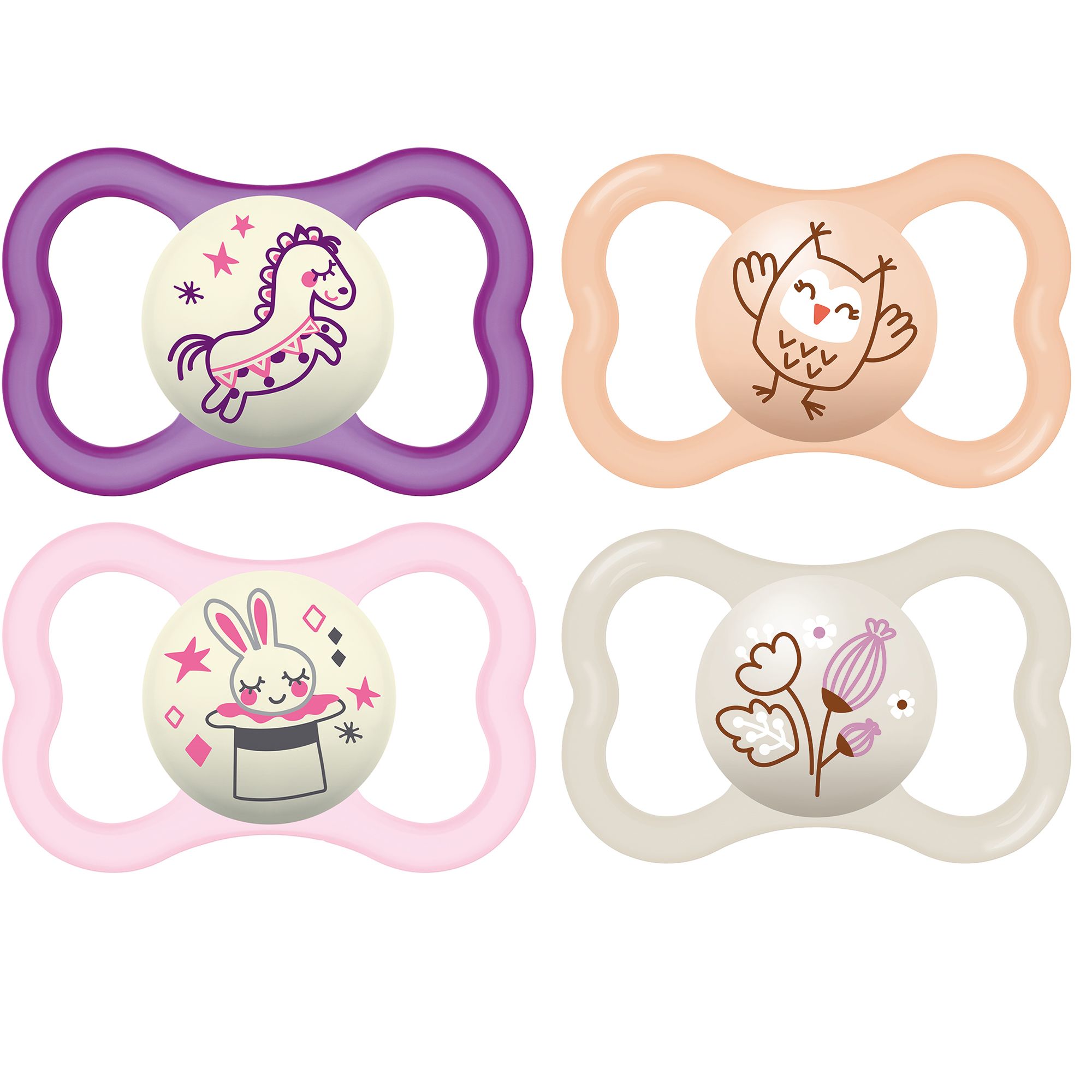 Mam Variety Pack Pacifier, 6+ Months, Girl, 3 Pack