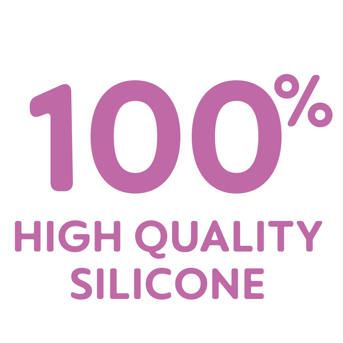 Produktet er fremstillet af 100 % silikone af høj kvalitet – meget hygiejnisk, slidstærk og sikker