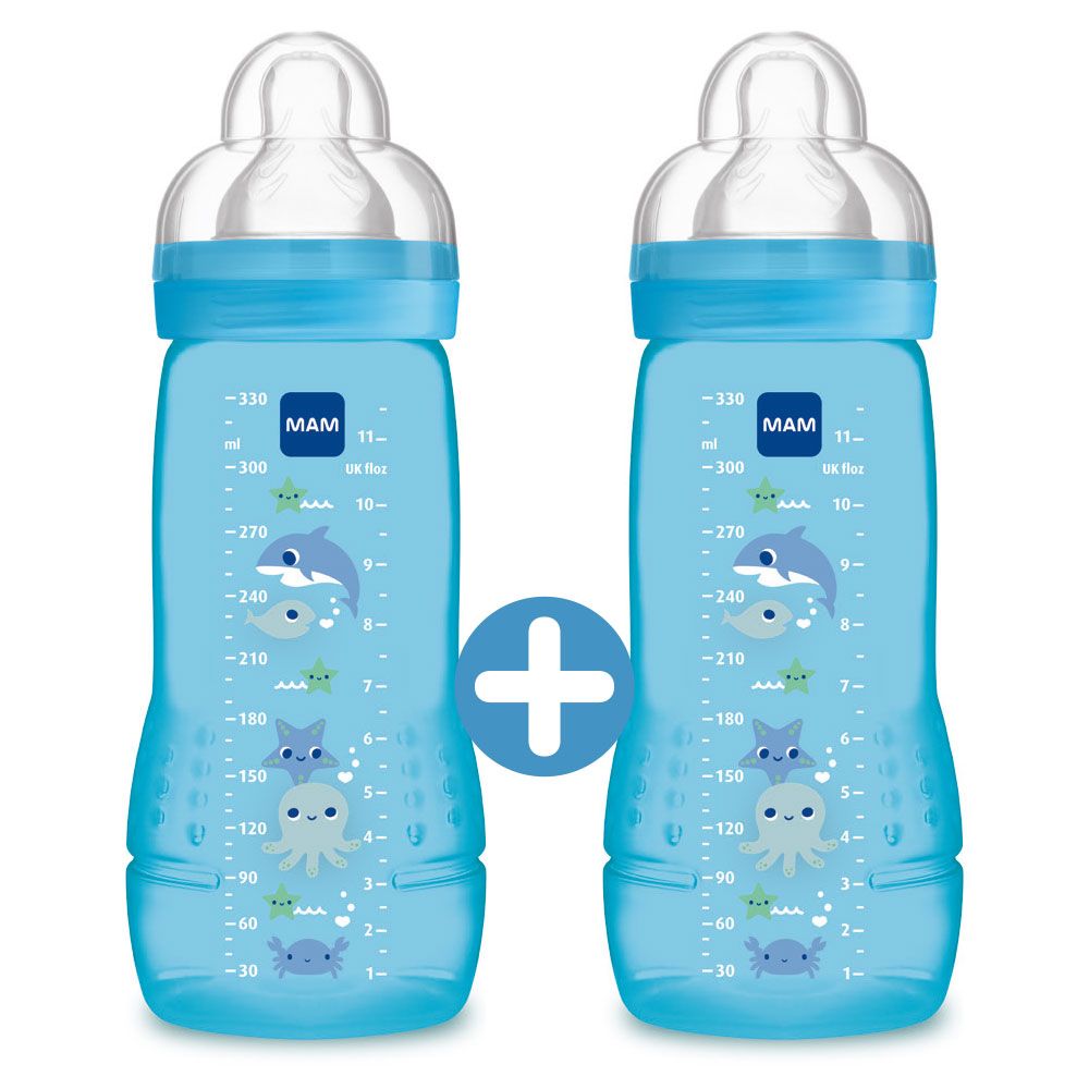 Easy Active™ Baby Bottle 330ml Deep Ocean Combi