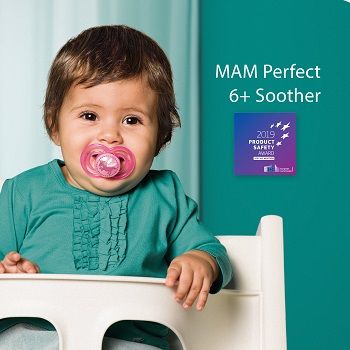 MAM Perfect Baby Pacifier, Patented Nipple, Developed with Pediatric  Dentists & Orthodontists, Boy, 0-6 (Pack of 2)