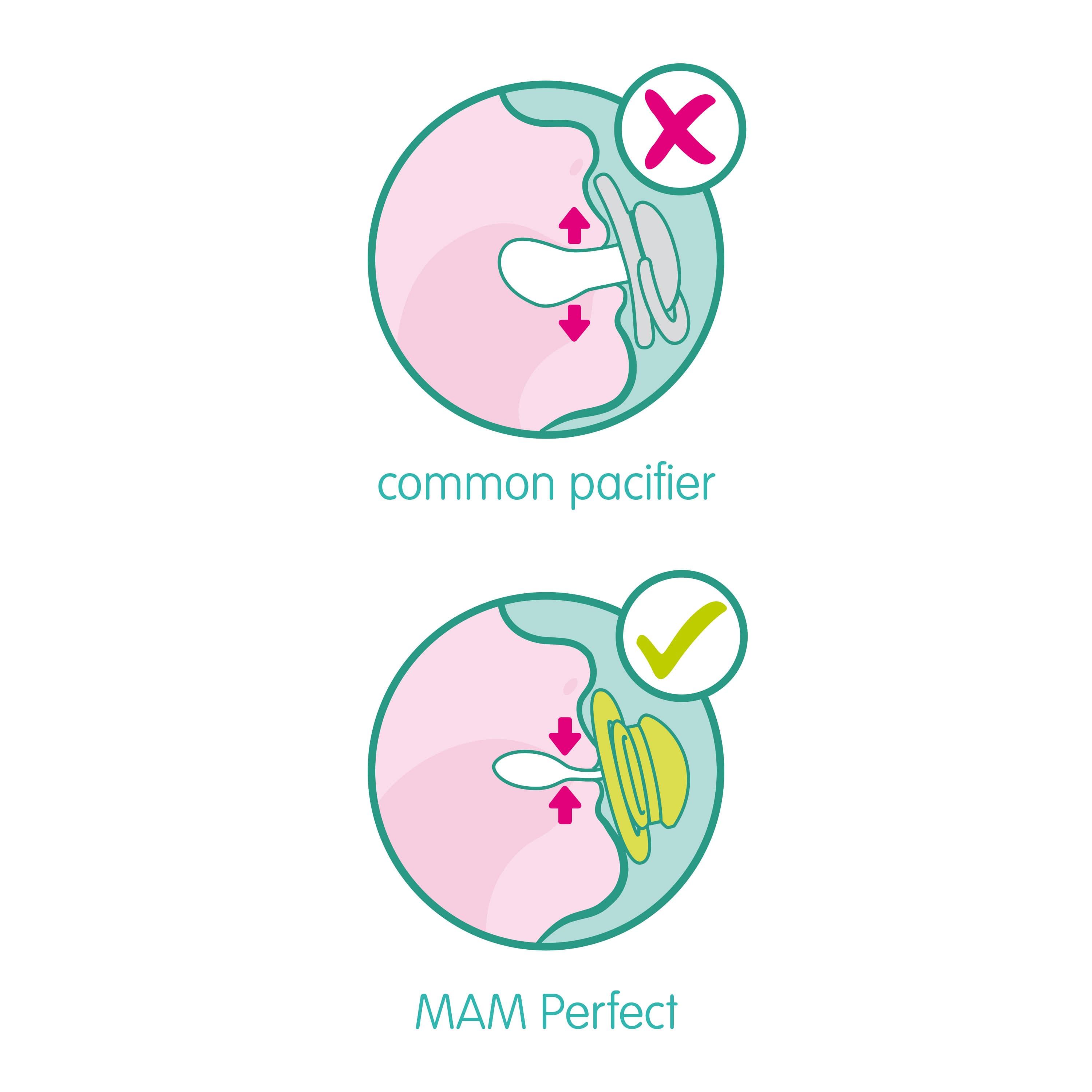 MAM Perfect Pacifier - Designed to reduce the risk of misaligned teeth