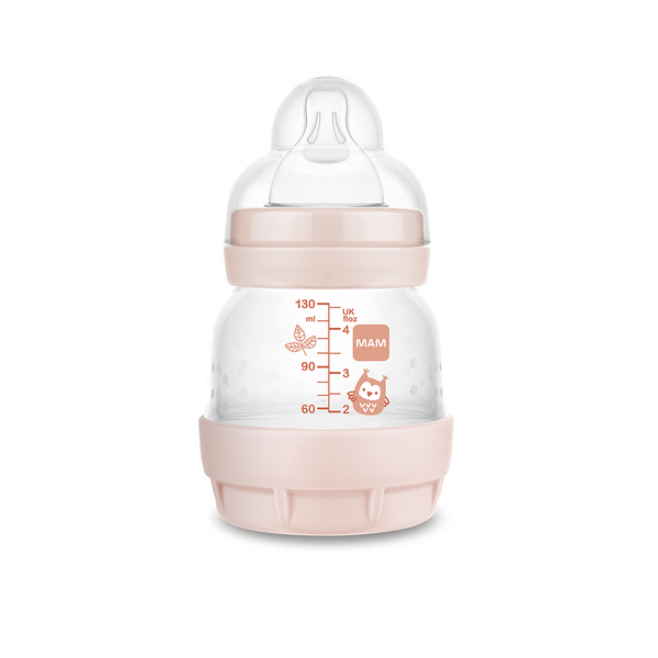 MAM Easy Start Anti-koliek welkomstset, eerste uitrusting voor baby's, met 3 anti-koliekflessen, fopspeen en fopspeenhouder, cadeau voor baby, vanaf de geboorte, beige