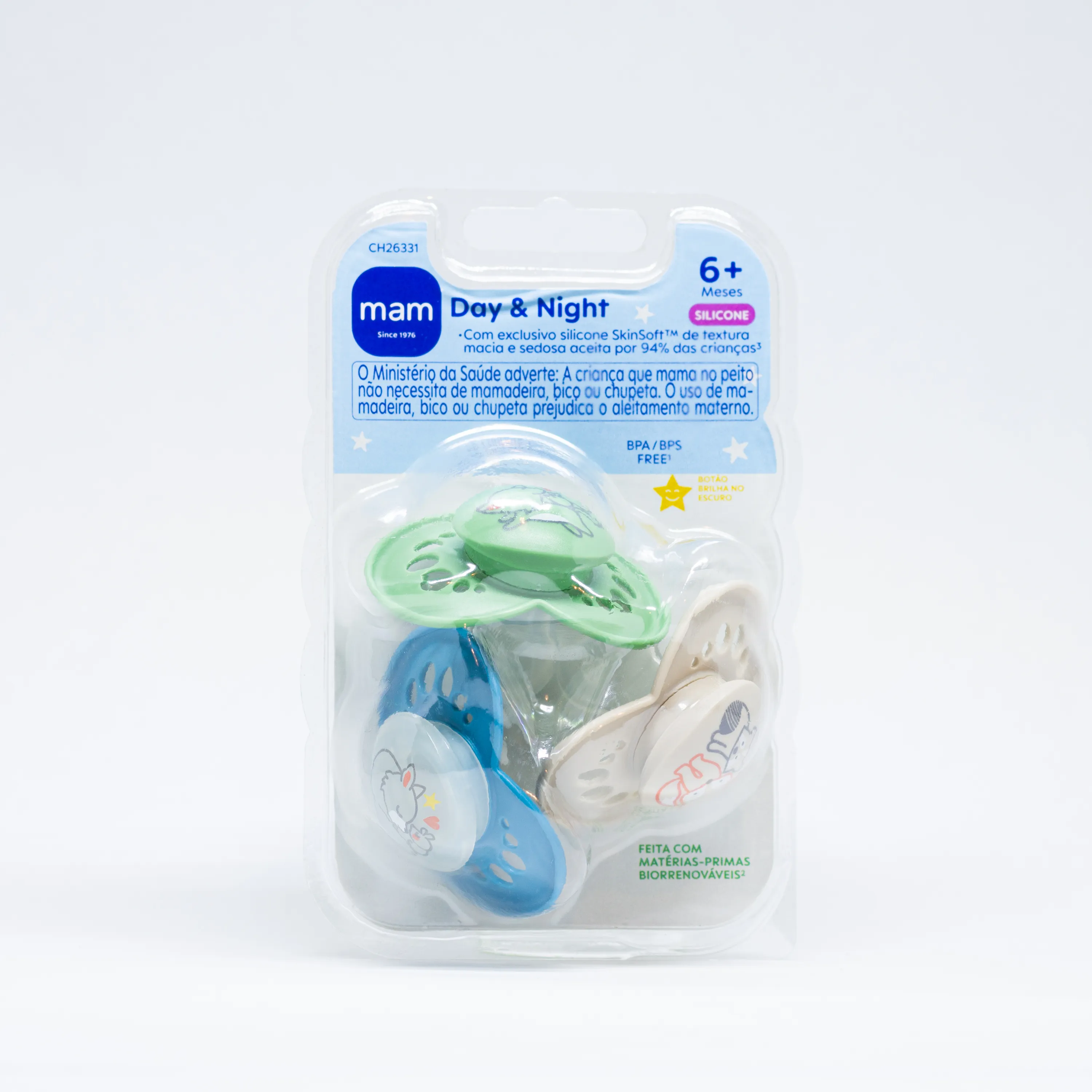 mama CHUPETA MAM ORIGINAL 6+ MESES - EMBALAGEM BLISTER TRIPLA AZUL