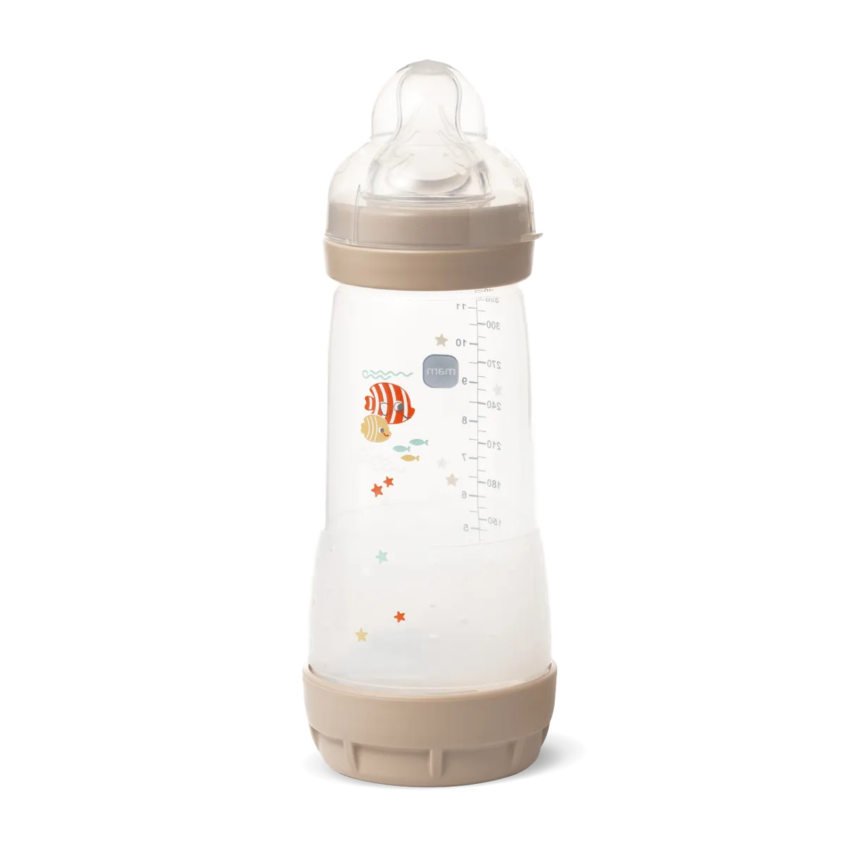 MAM Starterset met 2 flessen Easy Start anti-koliek, 130 ml en 260 ml met speen van SkinSoftTM siliconen, met Start Nano-fopspeen, 0 maanden, lichtblauw