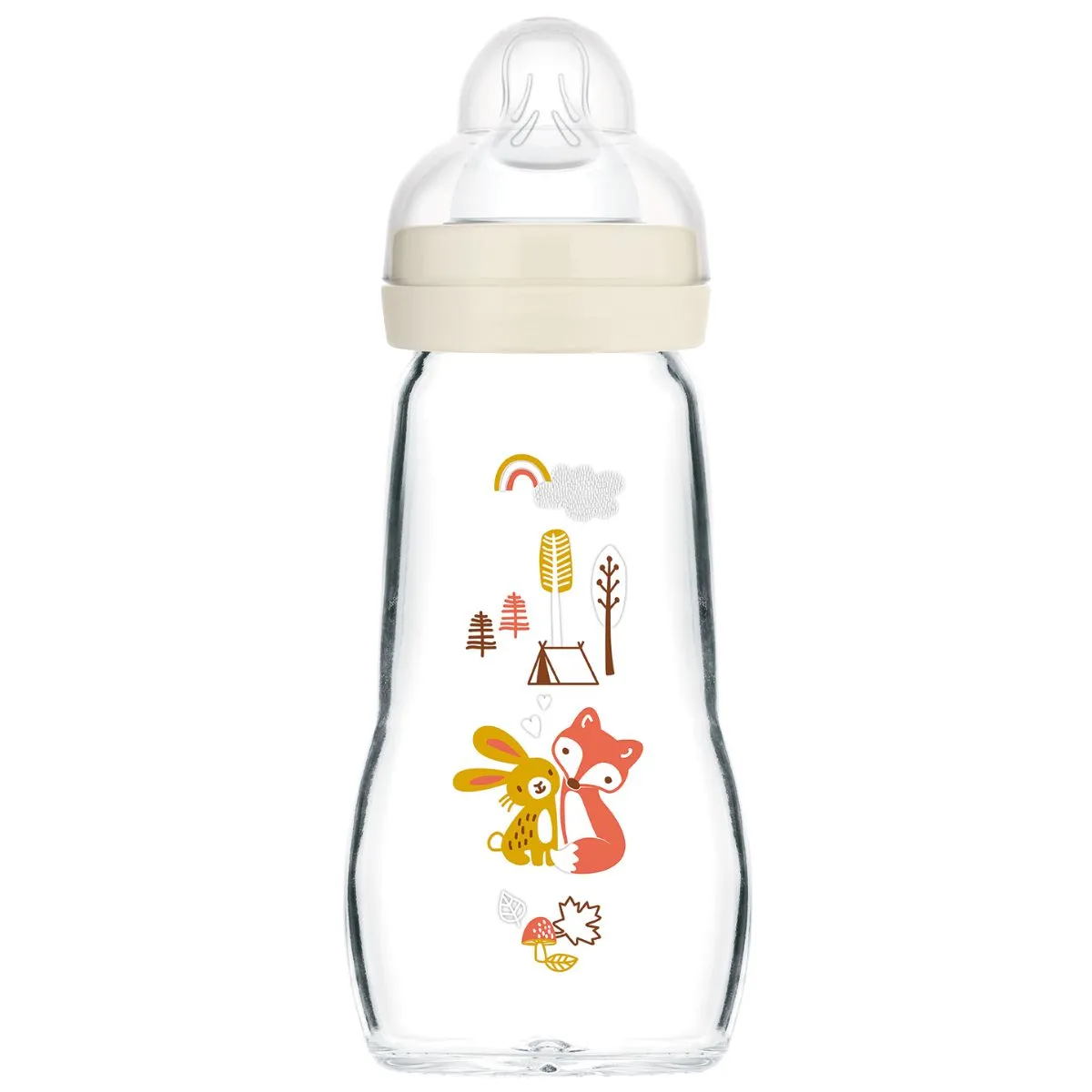 MAM Feel Good 260ml Glass Baby Bottle 2+ months, single pack