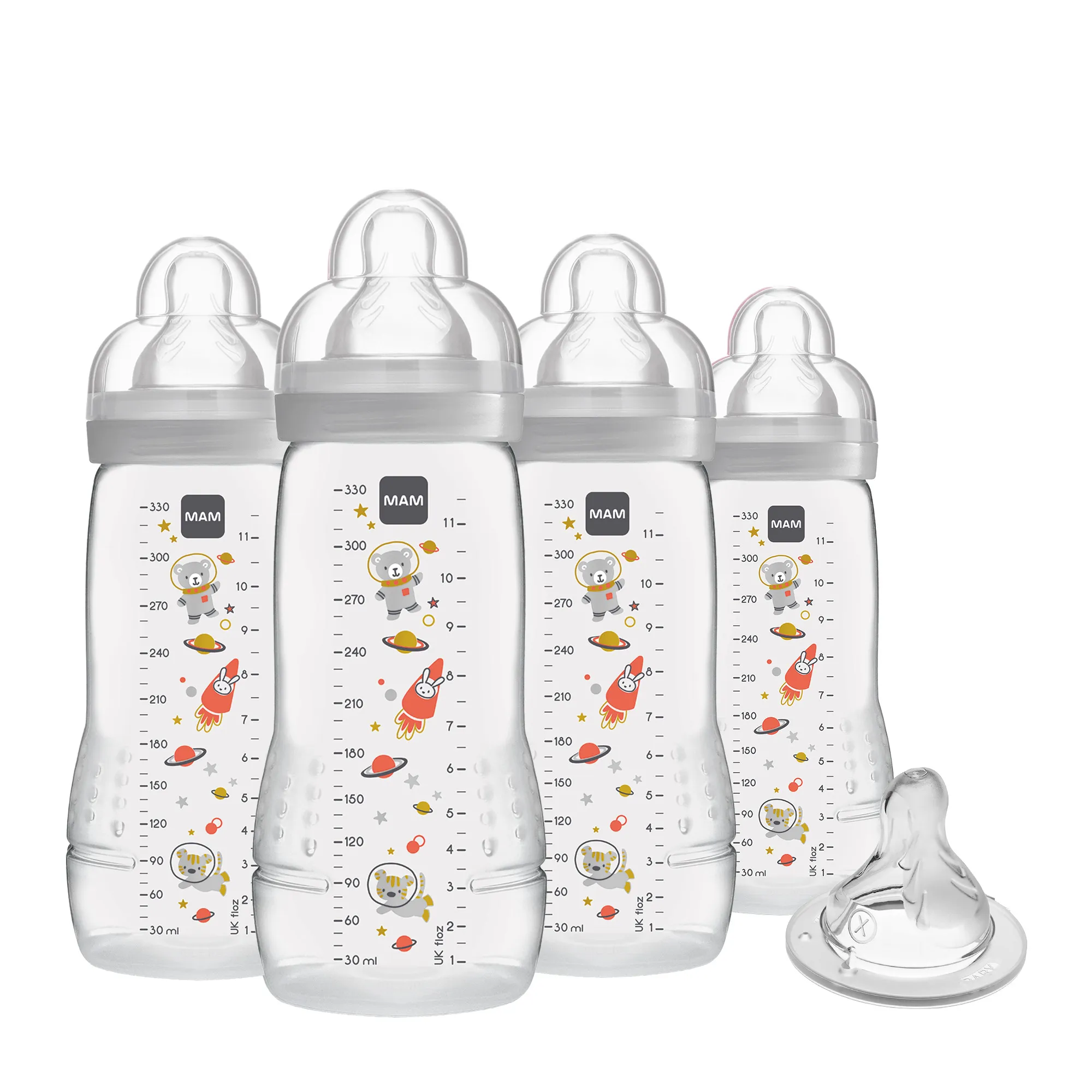 Easy Active™ Baby Bottle 11oz - 4 Pack