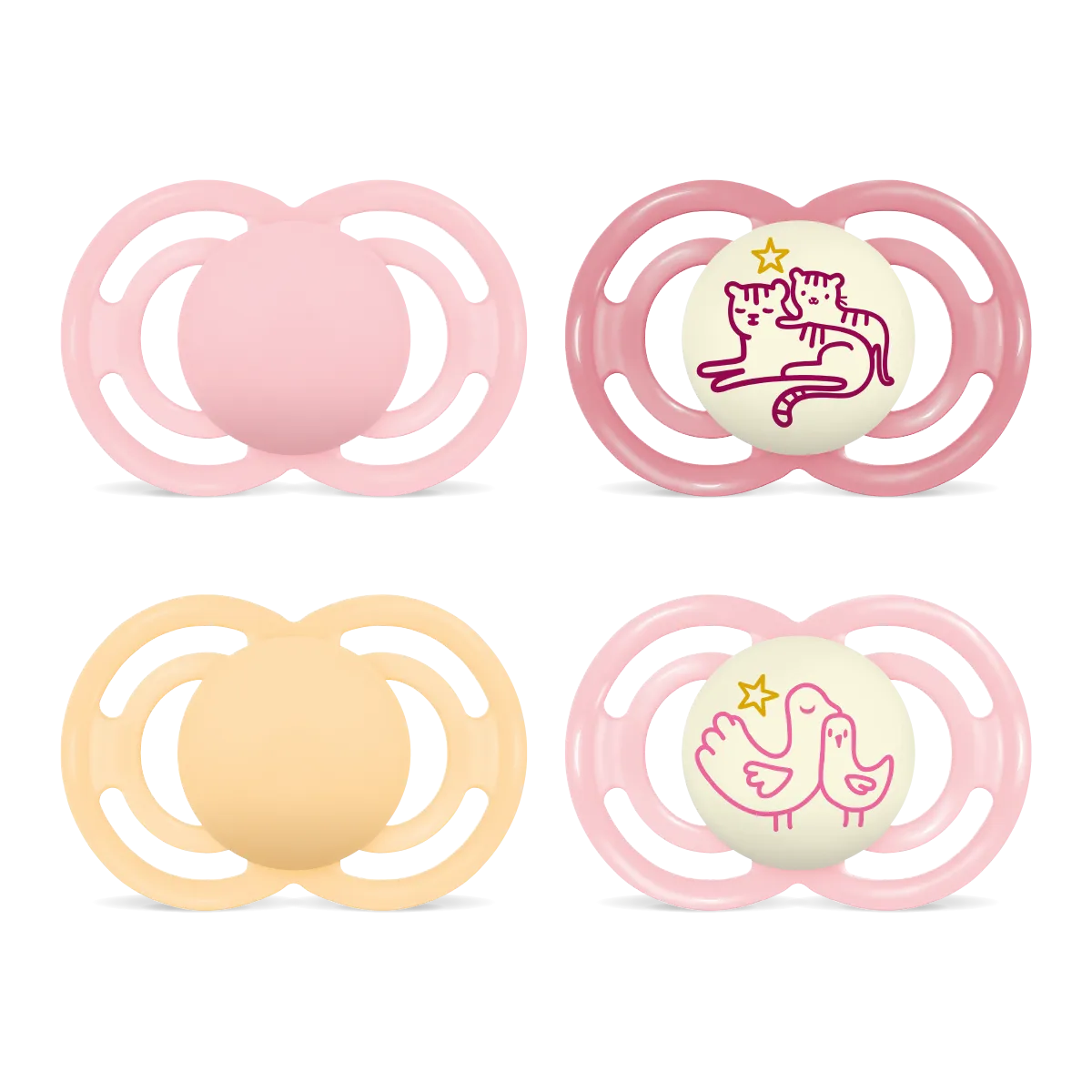 MAM Perfect Day&Night Soother Set 6+m Pink