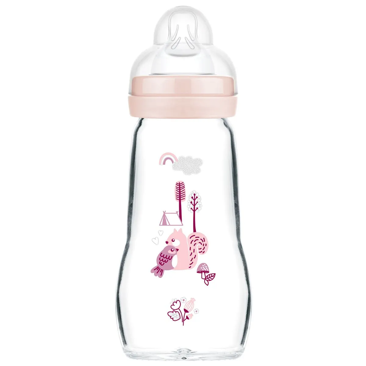 Feel Good 260ml Forest - Glass Baby Bottle