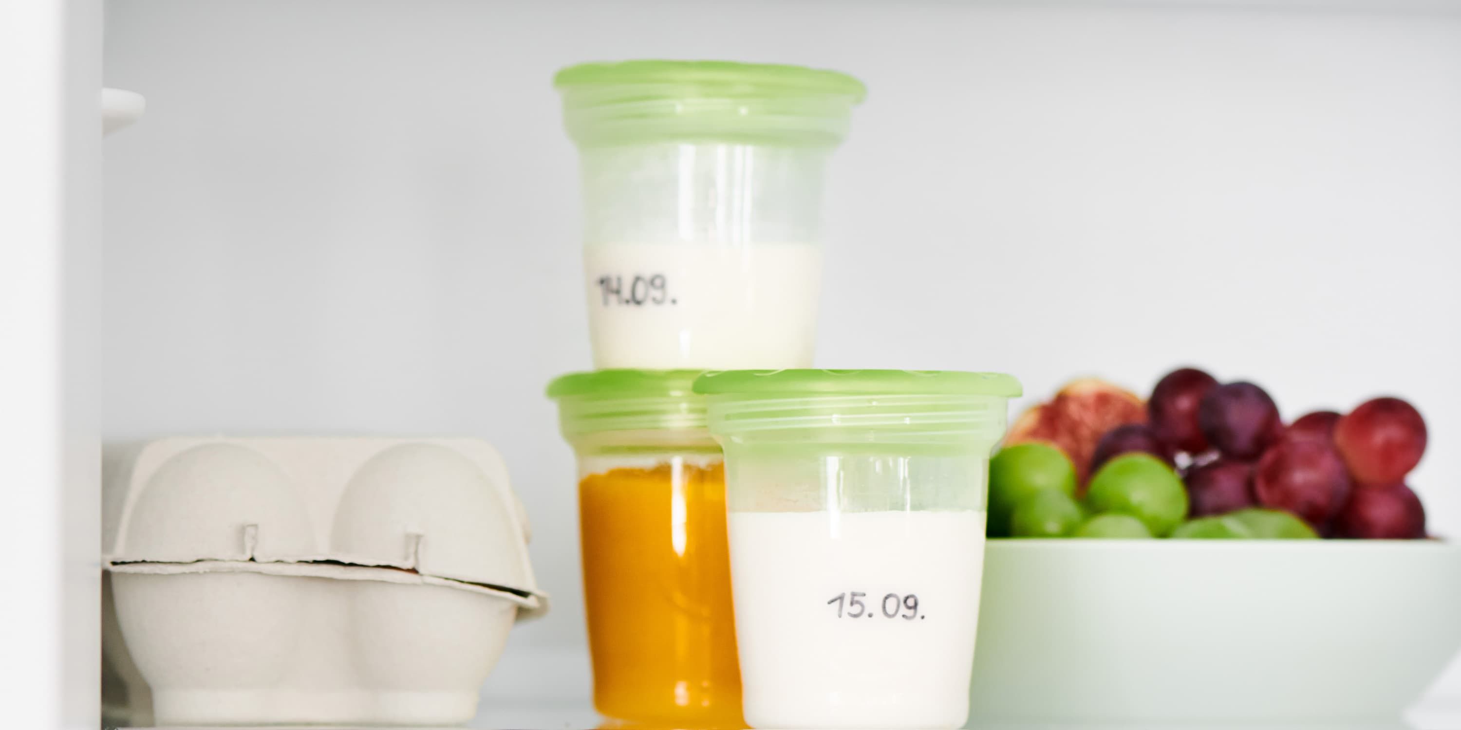 Mam milk hot sale storage pots