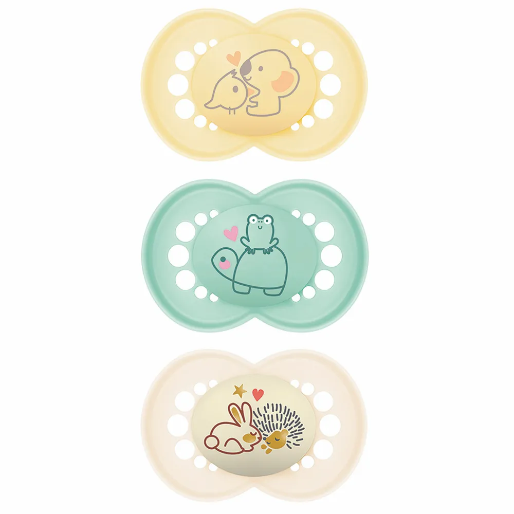 3点 mamama CHUPETA MAM ORIGINAL 6+ MESES - EMBALAGEM BLISTER TRIPLA NEUTRA