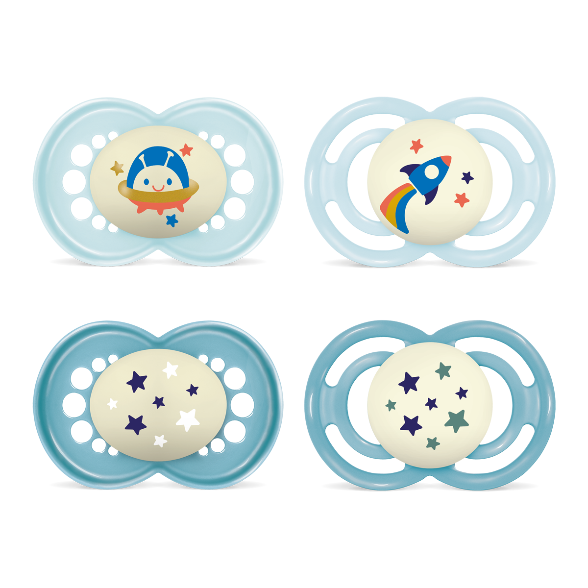 MAM Night Soother Set 16+m Astro Blue