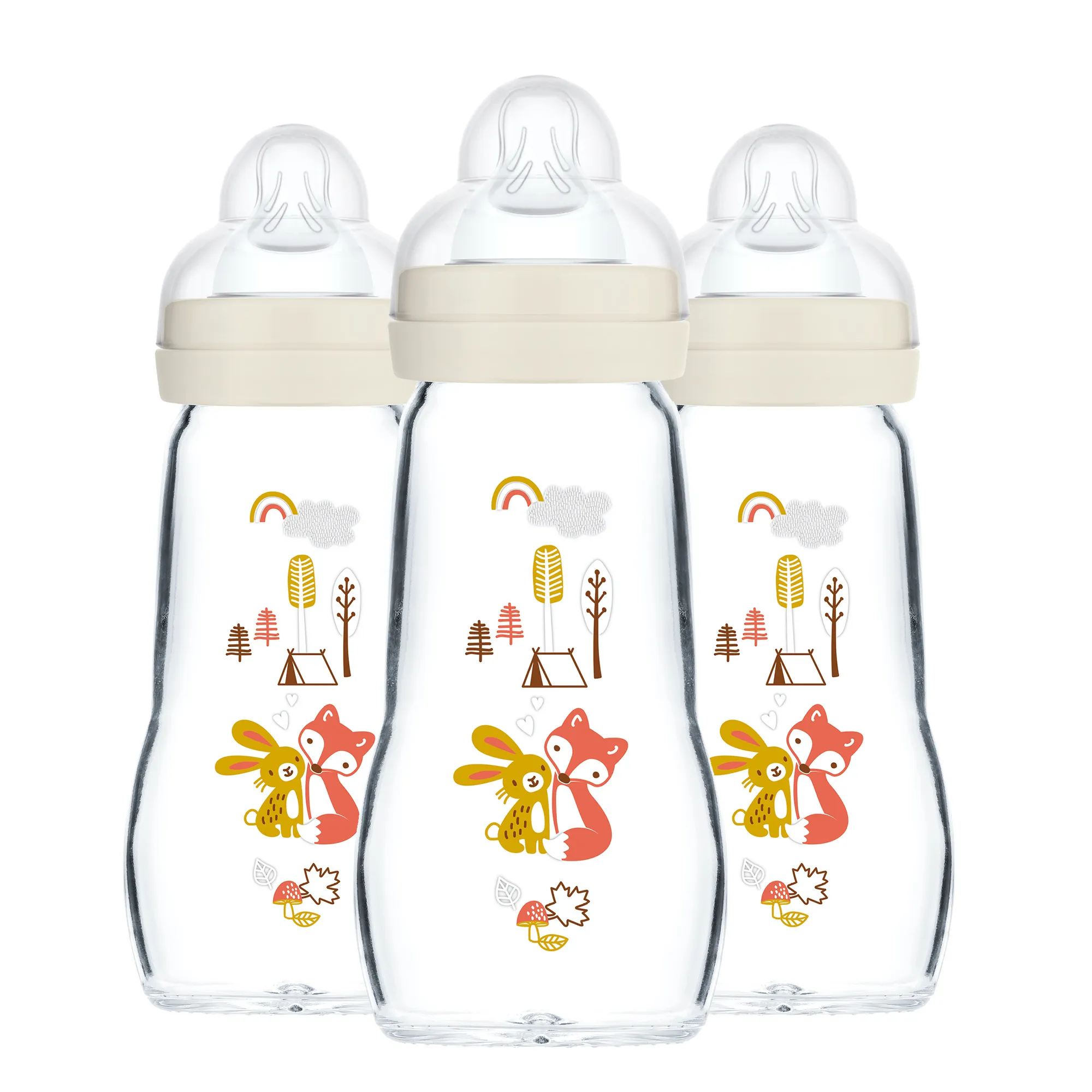 Feel Good 9oz - Glass Baby Bottle, 3 Pack