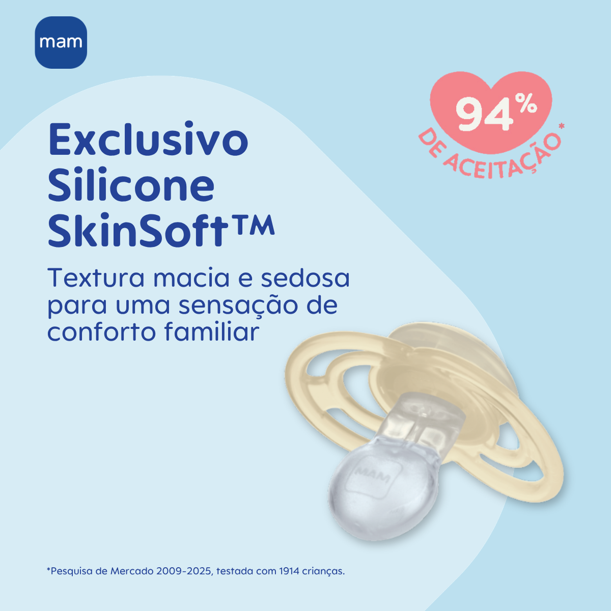 CHUPETA MAM PERFECT NIGHT 6+ MESES - EMBALAGEM DUPLA AZUL