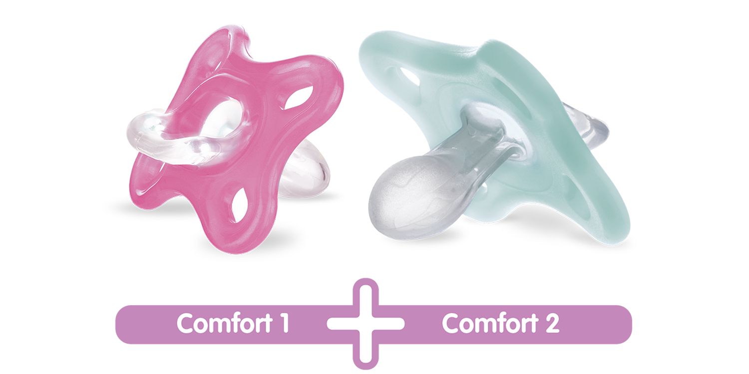 MAM, succhietti Comfort in silicone 0-2 mesi e 2-6 mesi: leggeri come una  piuma