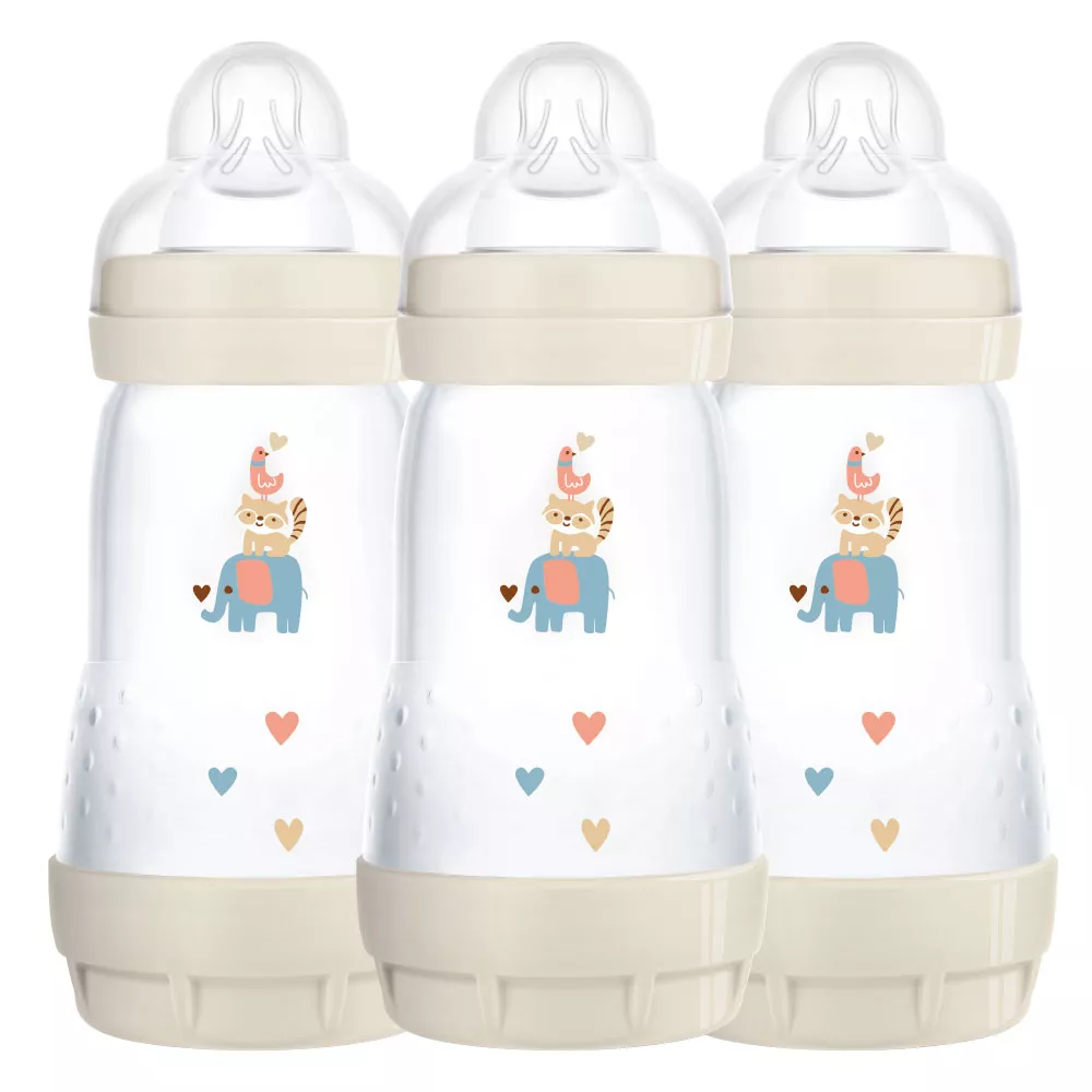 MAM Easy Start Anti-Colic Self-Sterilising Bottle - Newborn - 3 Pack  - 260ml  Better Together