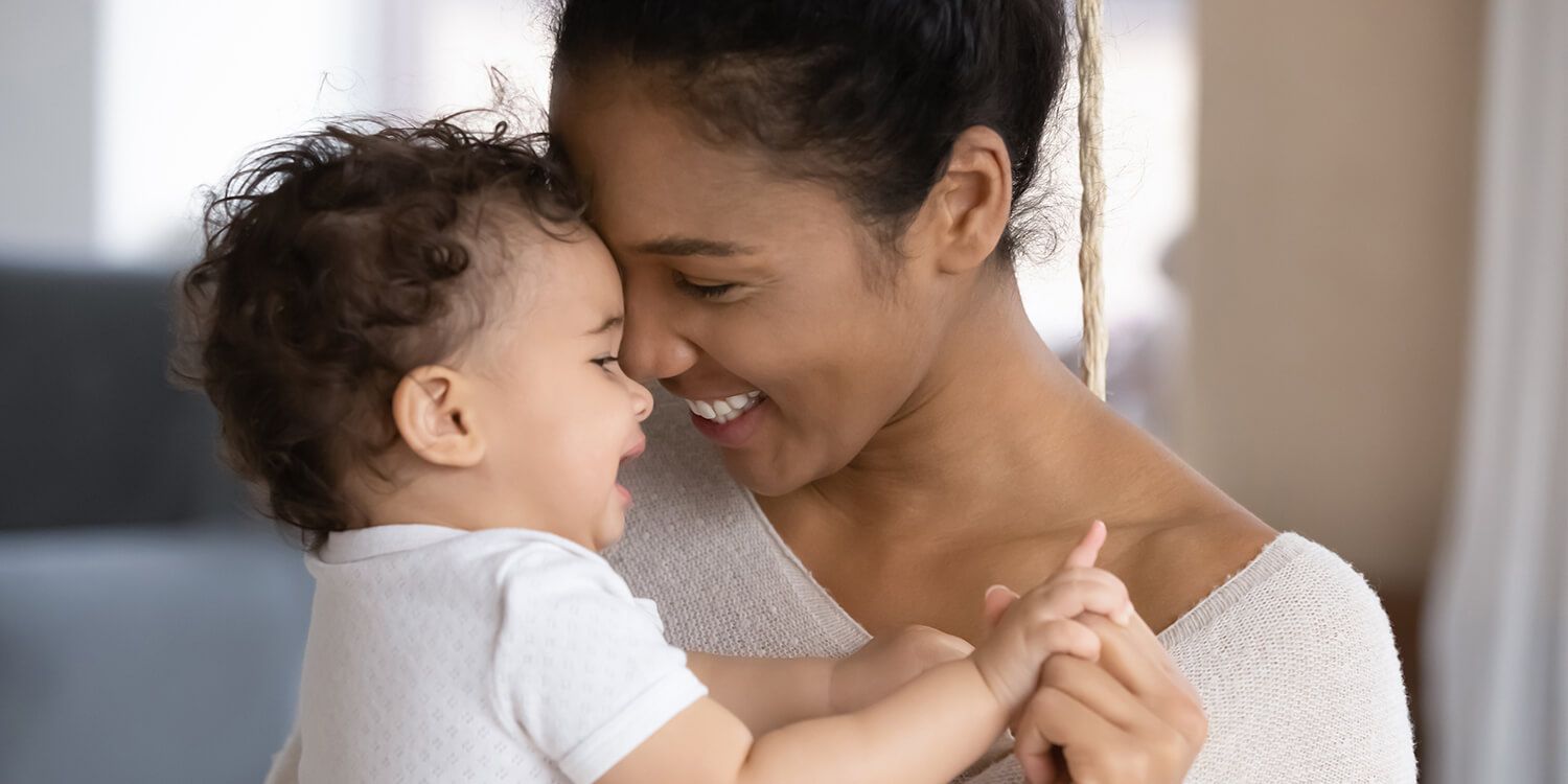 Happy mother with child 