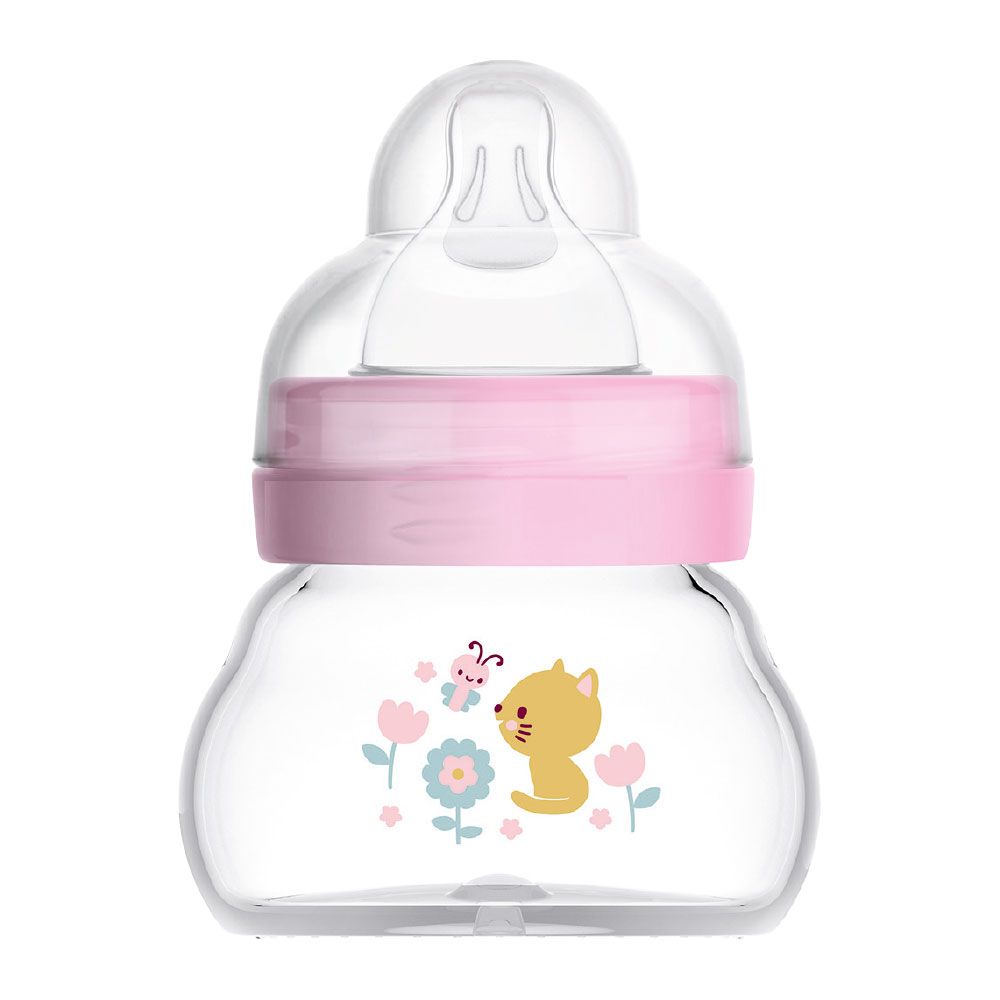 Feel Good 90ml Glass Baby Bottle 0+ months, single pack