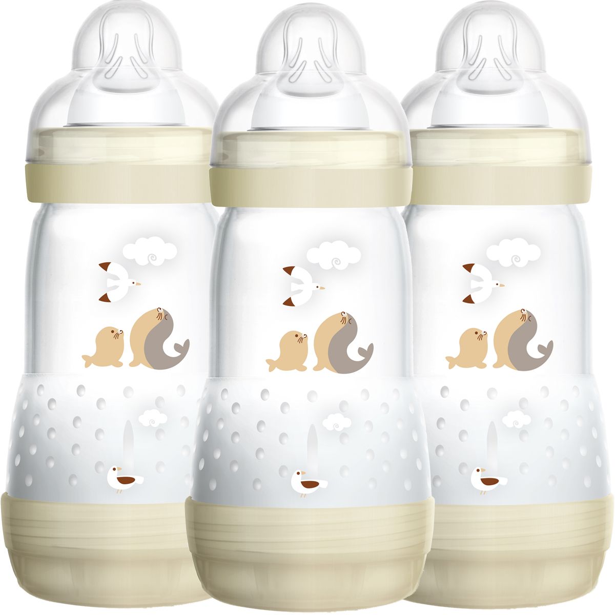MAM Easy Start Anti-Colic Self-Sterilising Bottle - Newborn - 3 Pack  - 260ml