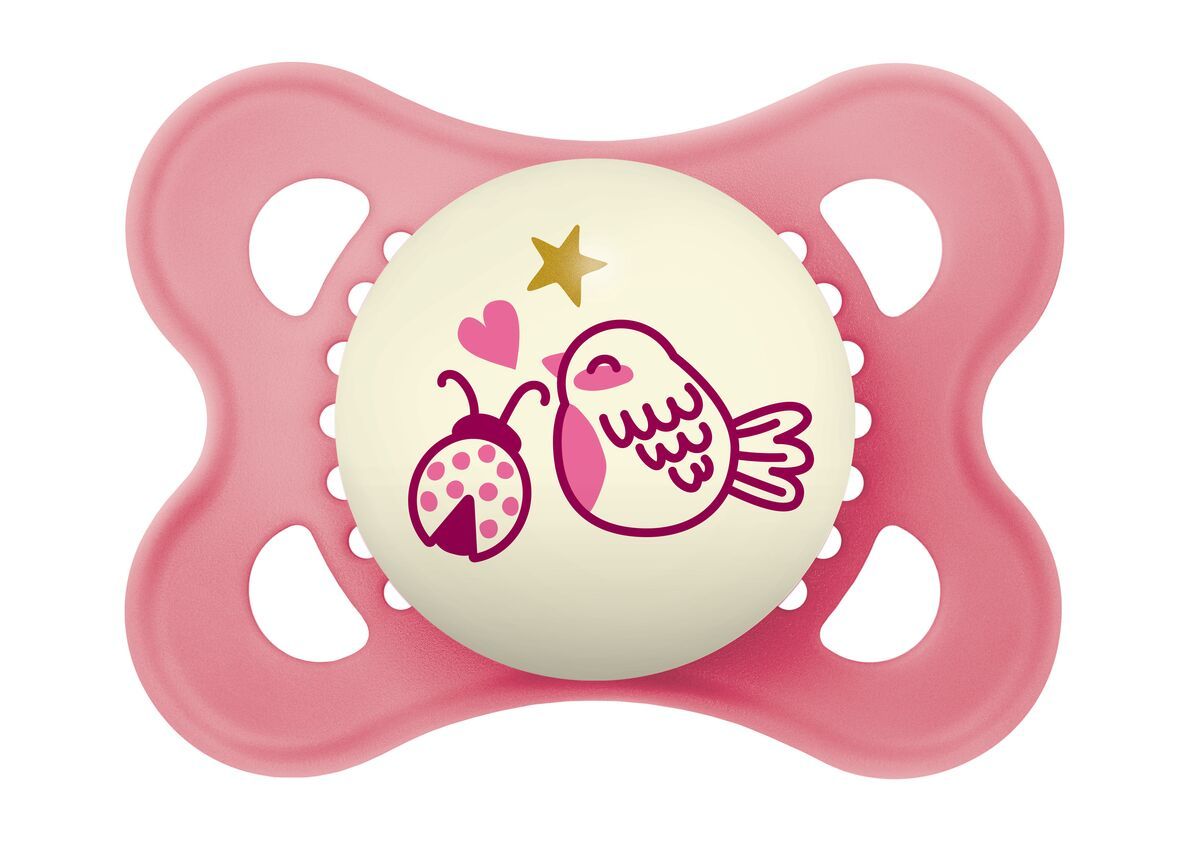 CHUPETA MAM ORIGINAL NIGHT 0-6 MESES - EMBALAGEM UNITARIA ROSA