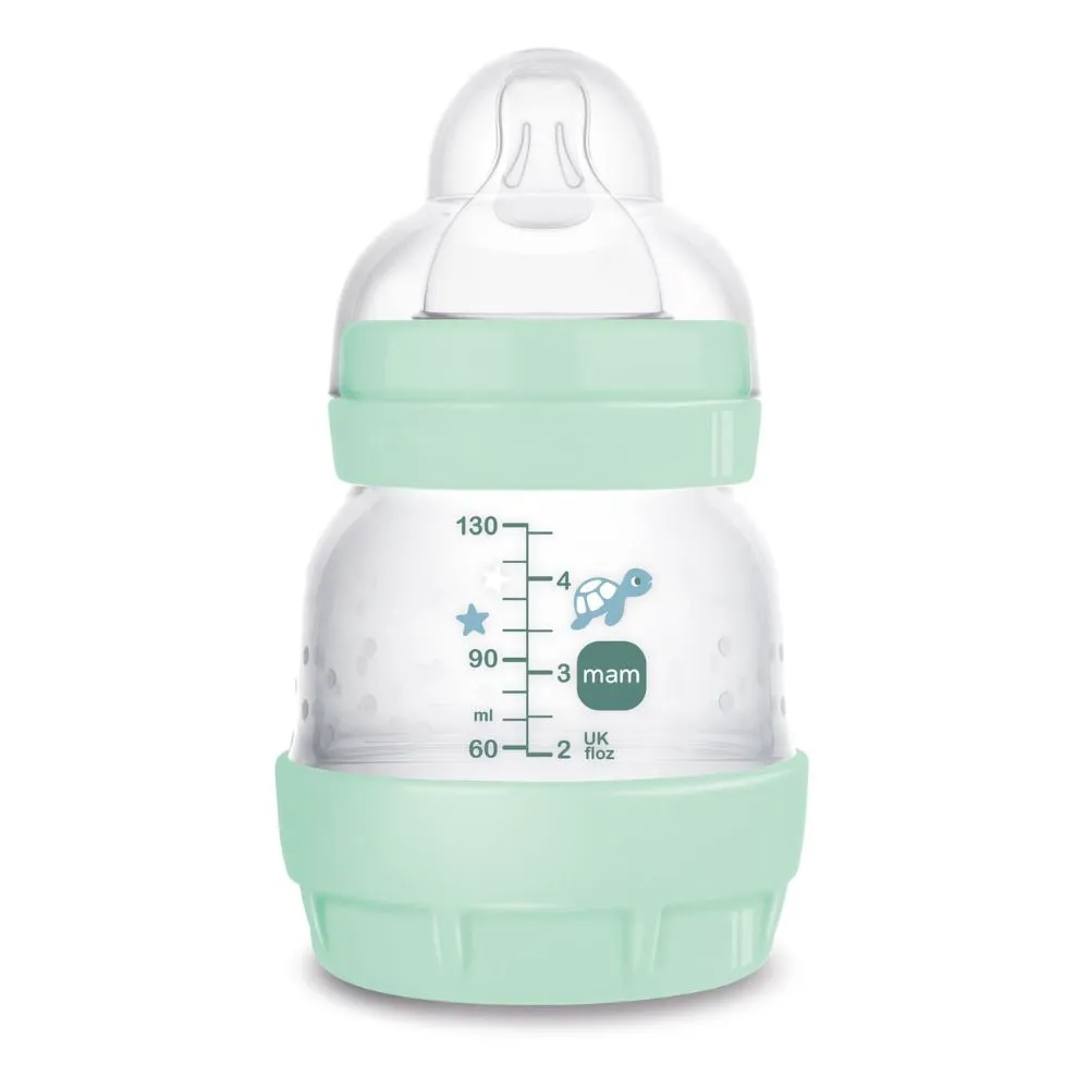 MAM Easy Start Anti-koliek starterset, maat S, inclusief 2 anti-koliek flessen (160 ml en 260 ml), maat 1 fopspeen en fopspeen cadeau voor baby, vanaf de geboorte, blauw