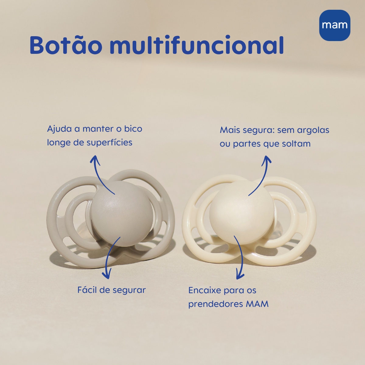 CHUPETA MAM PERFECT NIGHT 6+ MESES - EMBALAGEM DUPLA AZUL