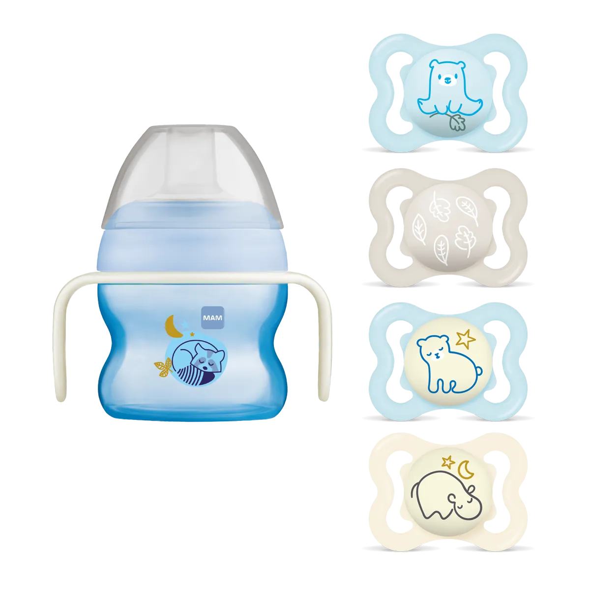 MAM Starter Cup Supreme 2-6m Day & Night Set Blue
