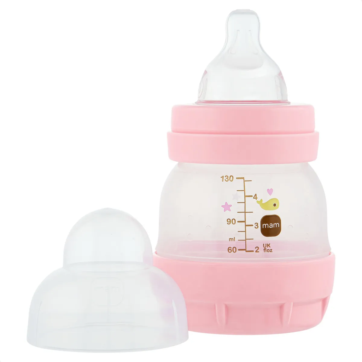 MAMADEIRA MAM EASY START 130ML - EMBALAGEM UNITARIA ROSA