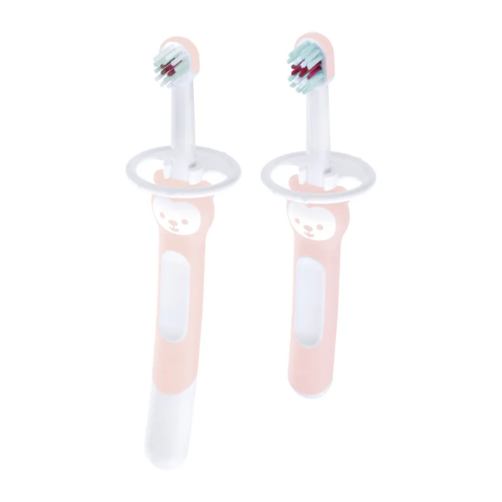 ESCOVA MAM LEARN TO BRUSH - EMBALAGEM DUPLA ROSA