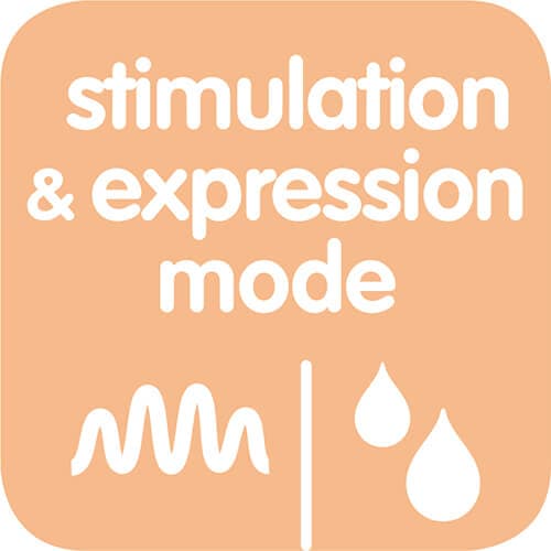 Stimulerings- og pumpemodusene simulerer babyens naturlige sugeatferd