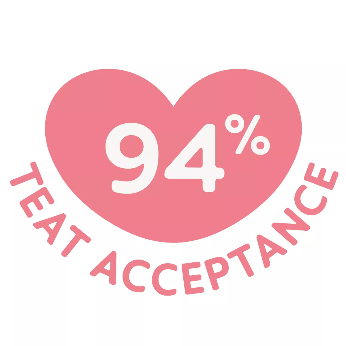 94% teat acceptance: easily accepted by babies, for a familiar feeling