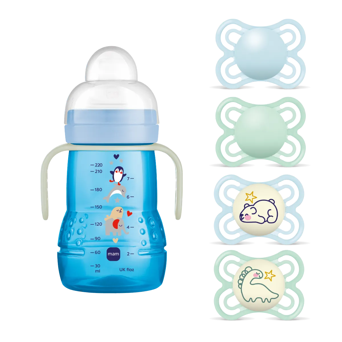 MAM Trainer+ Perfect 2-6m Day & Night Set Blue