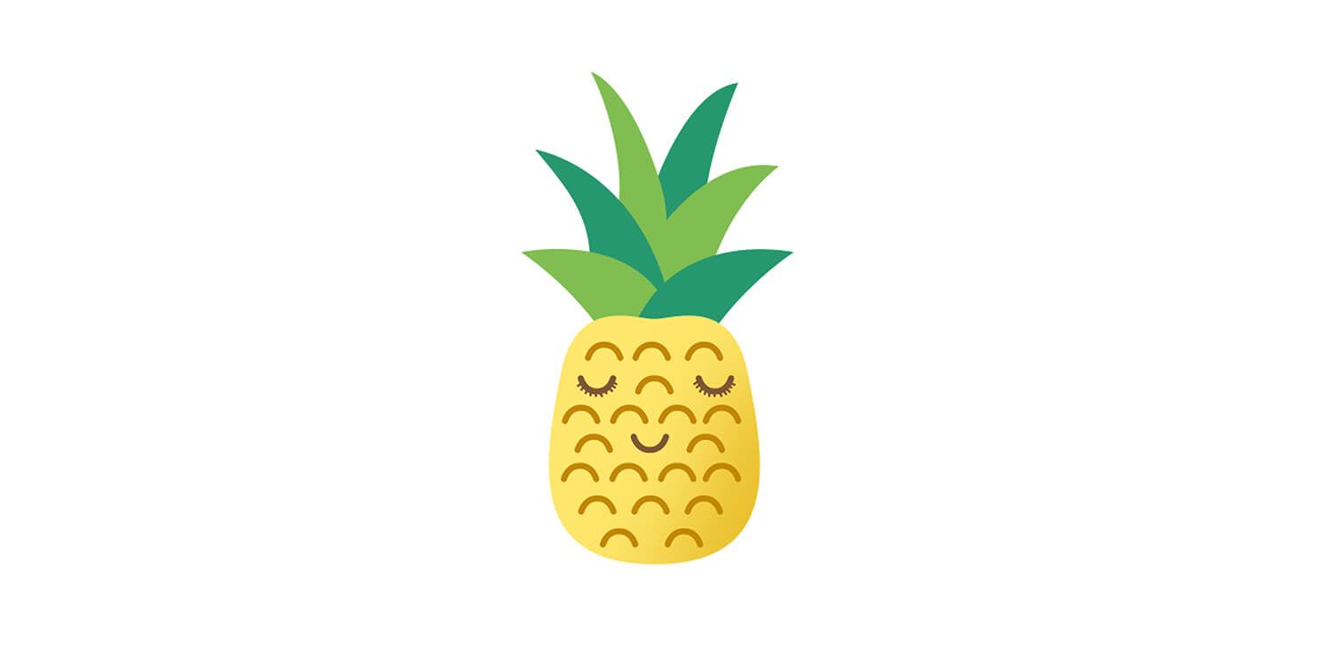 Your baby is now about the size of a pineapple with leaves.