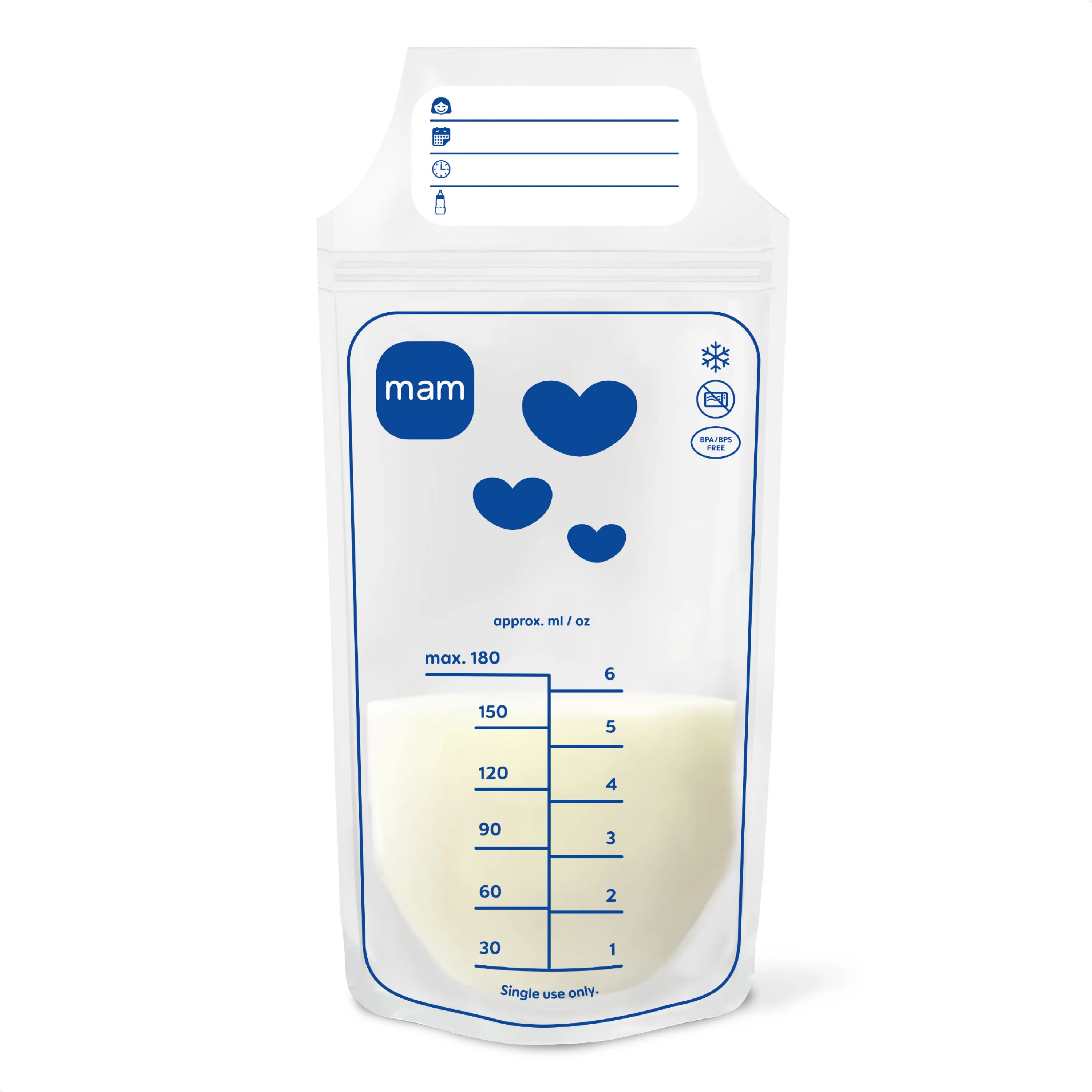Sacos para Armazenar Leite Materno MAM 25 Unidades de 180ml