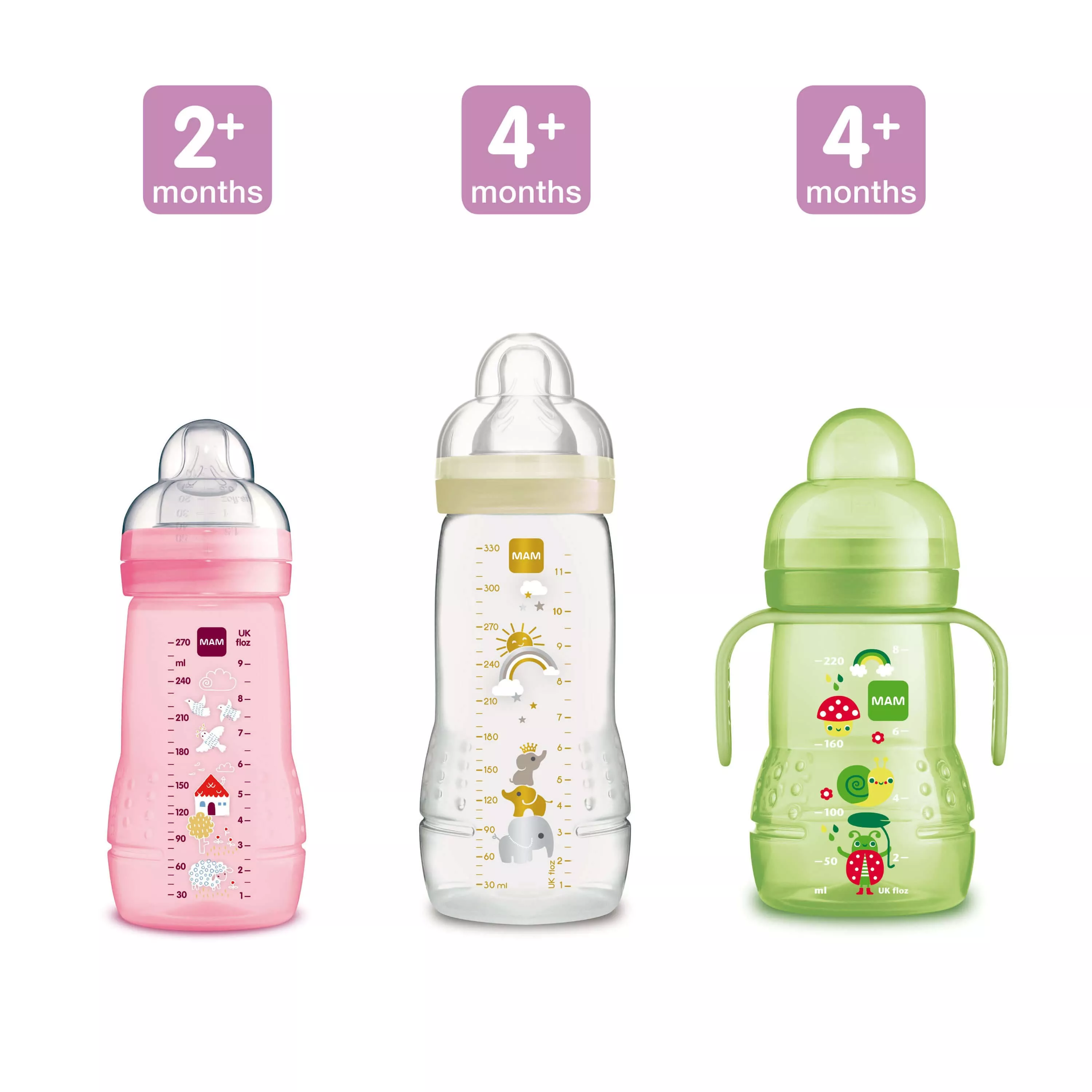 Mam - 15Pk Grow with Baby Gift Set Anti-Colic Bottles & Silicone Nippl