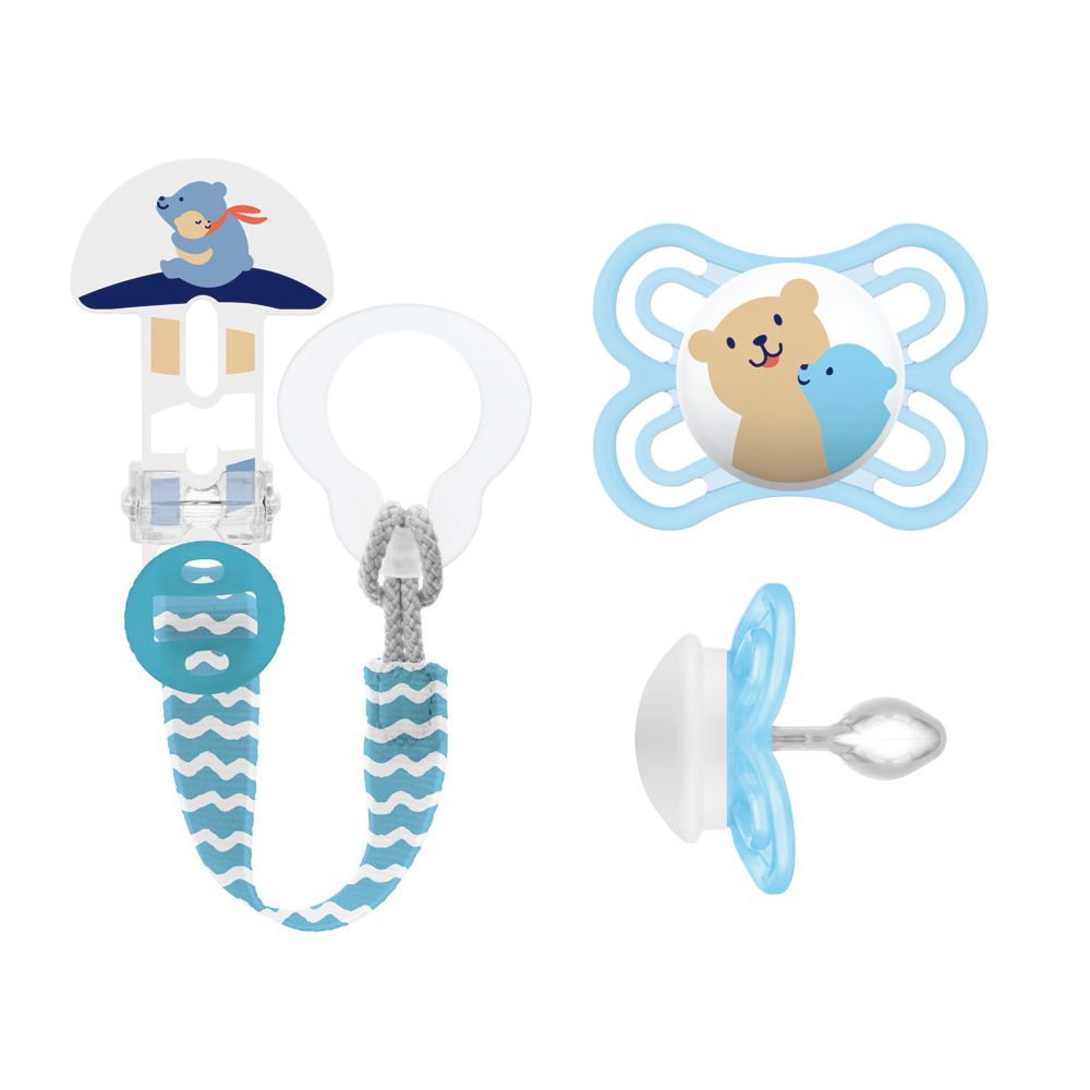 MAM Perfect 2-6 months & Clip it! Flow - Soother and Clip