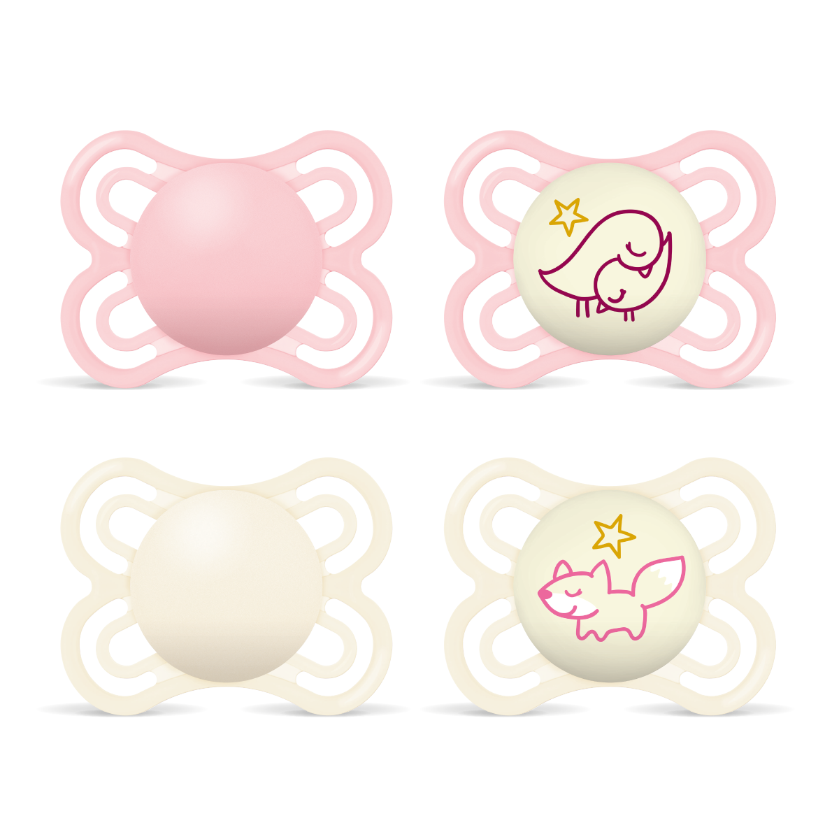 MAM Perfect Day&Night Soother Set 2-6m Pink