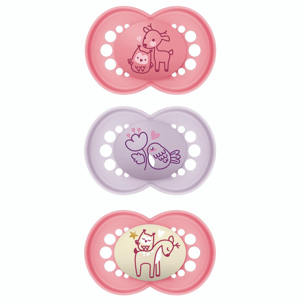 CHUPETA MAM ORIGINAL 6+ MESES - EMBALAGEM BLISTER TRIPLA ROSA