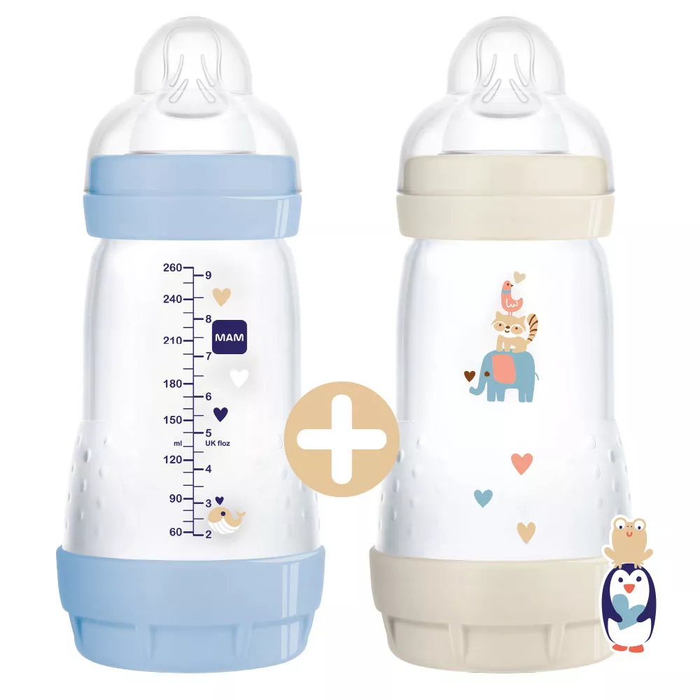 MAM Easy Start™ Anti-Colic Babyflasche 260ml 2+ Monate, 2er Set