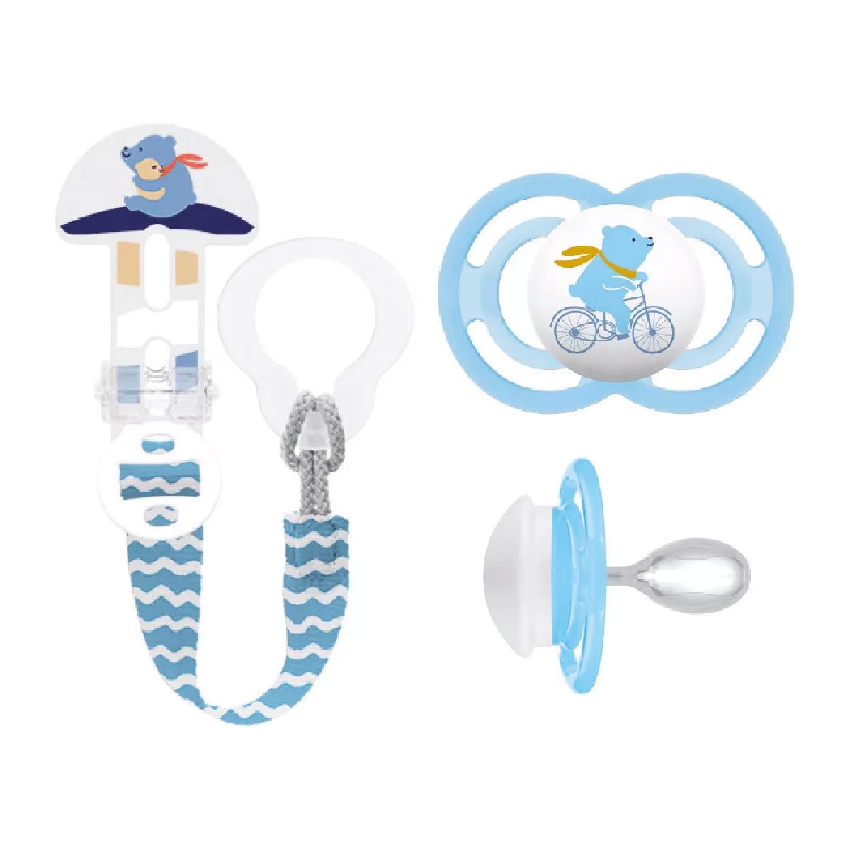MAM Perfect 6+ & Clip it! Flow - Pacifier and Clip